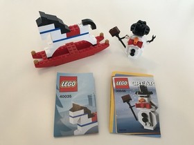 LEGO Seasonal Christmas Sets: 30008 Snowman & 40035 Rocking Horse, Pre-owned