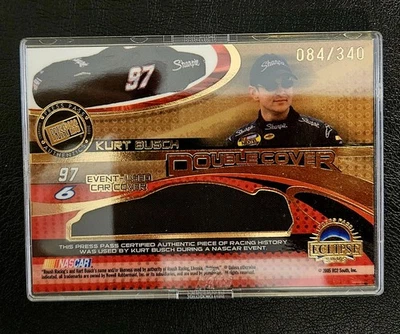 2005 Press Pass Eclipse Double Cover KURT BUSCH,  MARK.MARTIN #'d 084/340 DC4 - Image 1 of 2