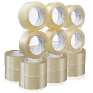 18 Rolls Carton Sealing Clear Packing Tape Box Shipping- 1.8 mil 2" x 110 Yards - Picture 1 of 5