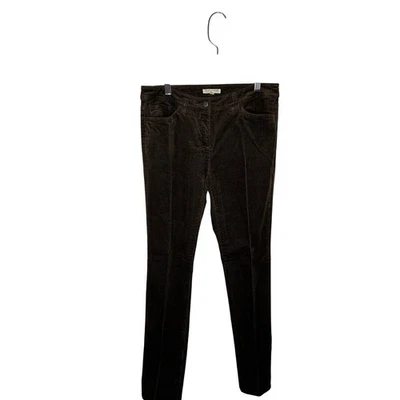 Eileen Fisher Petite Rich Chocolate Brown Corduroy Stretch Pants Women's Size 4P - Image 1 of 4