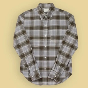 Band of Outsiders grau/braun kariert 100 % Baumwolle Flanell Button Down Hemd 2 USA - Bild 1 von 6
