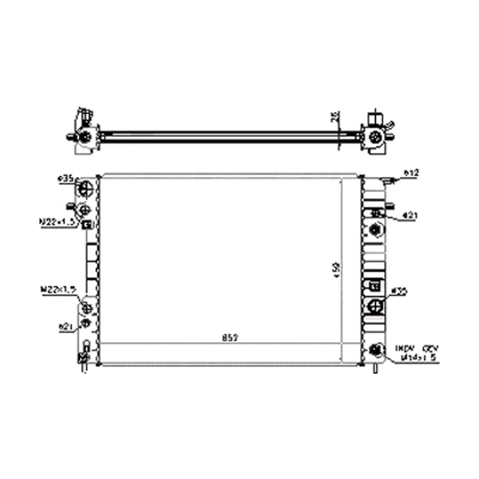 Radiador de repuesto nuevo RAD2595 para Cadillac Catera 2000-2001 Foto 1 de 1