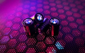BMW Tire Dust Valves Metal Caps X4 PREMIUM! - Picture 1 of 2