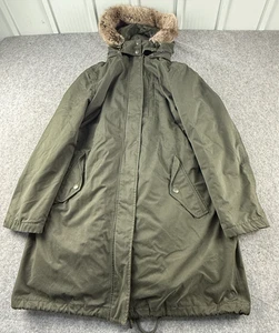 Joules Heritage X Brodie Mantel Damen Größe UK 20 grün abnehmbares Futter Fellbesatz - Bild 1 von 17