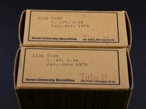 Vintage Time Magazine 1972 Micro Film Annual Set Microfiche Lot Jan - Dec - Picture 1 of 6