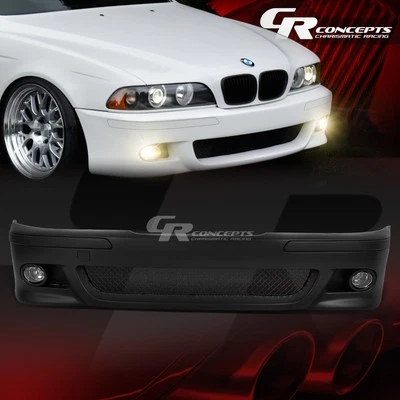 KIT CARROCERÍA PARACHOQUES DELANTERO NEGRO+LUZ ANTINIEBLA IZQUIERDA+DERECHA PARA BMW E39 SERIE 5 96-03 ESTILO M5 Foto 1 de 4