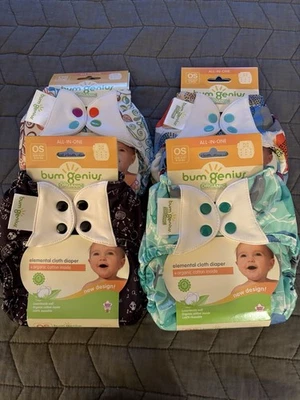 Pañal orgánico elemental bumGenius Albert, Harper, Love Foto 1 de 2