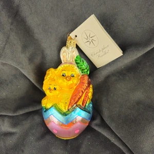 CHRISTOPHER RADKO 01-0398-0 Easter Charade Ornament with tag RARE Chick Egg - Picture 1 of 9