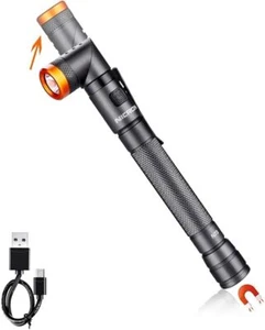 Ultra Bright Waterproof Pen Light 90 Degree Swivel IP65 for Camping, Emergency - Picture 1 of 9