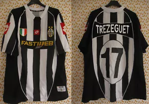 2002 Juventus Trezeguet #17 Lot Fastweb Vintage Juve Soccer Shirt - XL - Picture 1 of 8