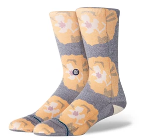 NEW Stance Butter Blend Casual Yellow Brick Crew Socks Large 9-13 - Picture 1 of 3