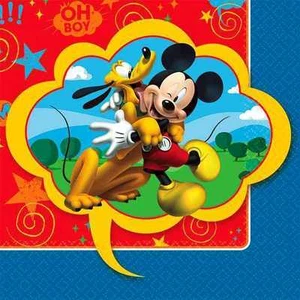 Mickey Mouse Birthday Party Supplies Small Beverage Napkins - Picture 1 of 1
