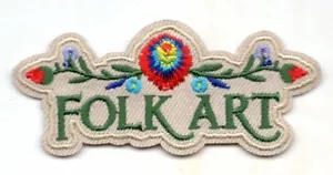 FOLK ART Iron On Patch Hobby Craft - Picture 1 of 1