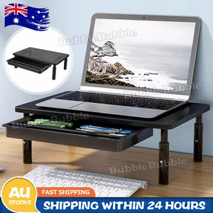 Computer Monitor Stand Laptop Riser Desktop Space Saver Adjustable Height AU - Picture 1 of 11