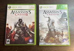 Assassin’s Creed 2 & 3 II & III XBOX 360- LOT of 2 Games Video Games - Picture 1 of 5