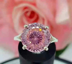 Art Deco Style Lab-Created Diamond Pink Sapphire Wedding Ring 14k White Gold FN - Picture 1 of 10