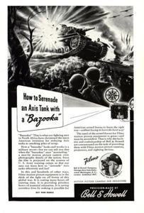 1943 Filmo: Serenade Axis Tank With Bazooka Vintage Print Ad - Picture 1 of 1