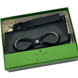 KATE SPADE Women's Black Leather Adjustable Belt Bag Size L/XL NWT Mother's Day - Picture 1 of 5