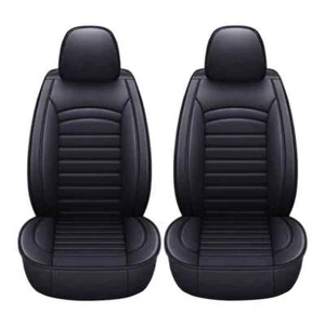 Asiento delantero de cuero PU negro 2x cubierta completa apto para Chevy Silverado GMC Sierra - Imagen 1 de 6