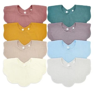 Baby Muslin Bibs Baby Drooling Bibs Cotton Bibs Baby Teething Drooling Bibs B... - Picture 1 of 6