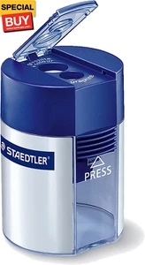 Double Hole Pencil Sharpener, Two Holes for Standard Pencils, Large Colored Penc - Picture 1 of 6