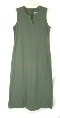 Nuevo Maxi Vestido Denim & Co. Cuello en V Vaina Verde XS Jersey Perfecto Mujeres CBL18 Foto 1 de 4