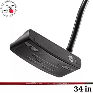 Odyssey White Hot Black Double Wide Putter 34 inch STROKE LAB Red Shaft Mens - Picture 1 of 11