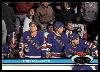 1991-92 Stadium Club #134 Troy Mallette New York Rangers Hockey Card - Image 1 of 2