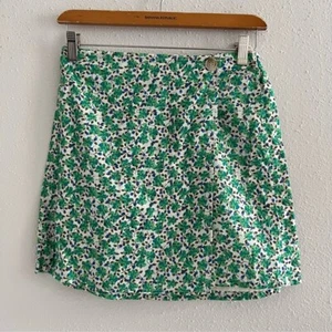 Copper Key Green Floral Mini Skirt - Picture 1 of 4