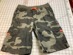Urban Pipeline Boys Green Camo Cargo Cotton Shorts -Adj Waist -Size L 14/16 - Picture 1 of 6