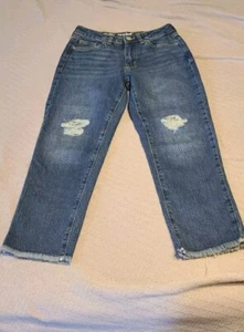 Cat and Jack Girls Ankle Straight Jeans- Medium Wash Size 10 - Picture 1 of 8