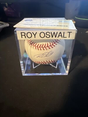 Béisbol autografiado por Roy Oswalt con certificado Steiner Foto 1 de 2