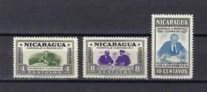 Nicaragua 1946 Sc# 695/700 Roosevelt Churchill 3 stamps MNH