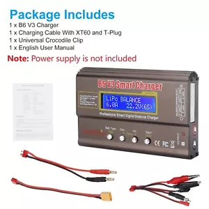 For RC LiPo NIMH LiHV Battery B6 V3 Smart Balance Charger 80W Digital Discharger - Picture 1 of 7