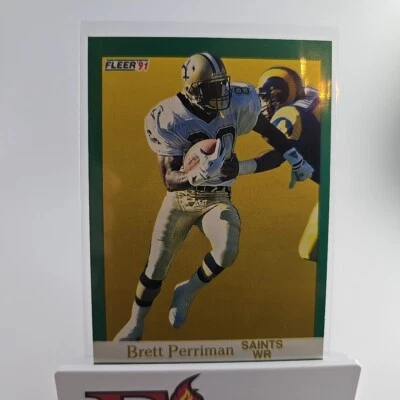 1991 Fleer - #302 Brett Perriman New Orleans Saints  - Image 1 of 4
