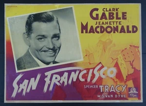 fotobusta film SAN FRANCISCO Clark Gable Jeanette MacDonald MGM - Picture 1 of 1
