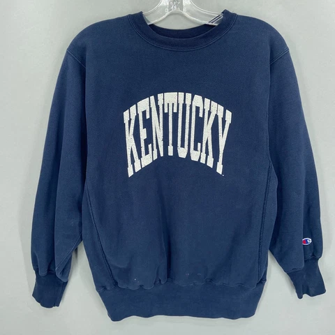 Kentucky Wildcats Sweatshirt Champion Reverse Weave VTG RARE Navy XL Made USA Cover