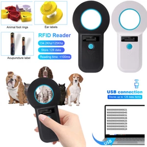 Lector de identificación de etiquetas para perros gatos animales EMID ISO escáner de chips para mascotas identificación con microchip - Imagen 1 de 18