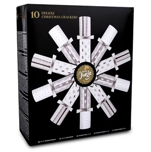 Christmas Crackers Silver & White - 10 x 14" Christmas Crackers - Picture 1 of 6