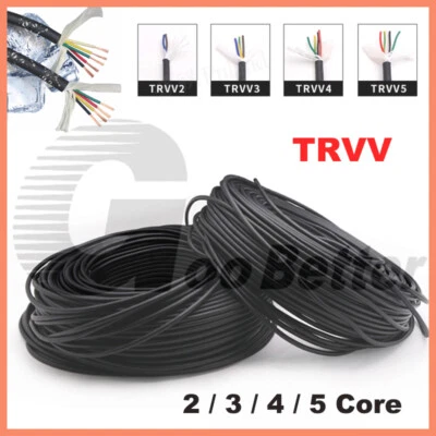 TRVV 2/3/4/5 Core Electrical Flexible PVC Cable Wire 0.2/0.3/0.5/0.75/1/1.5mm²  - Image 1 of 4