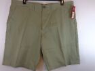 Merona Men's Flat Front Chino Casual Shorts Size 42 X 11 Green New With Tags
