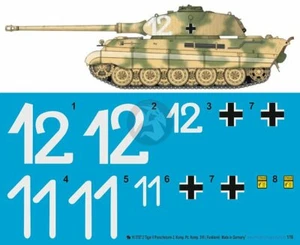 Peddinghaus 1/16 Tiger II (King Tiger) Porsche Turret Markings WWII (2 vh.) 3787 - Picture 1 of 1