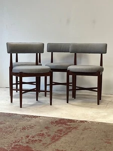 Vintage Set of 4 Iconic Mid Century G Plan Afrormosia Teak Dining Chairs - Picture 1 of 6