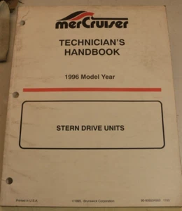 Mod Yr 1996 Mercruiser Technician's Handbook unidades de accionamiento en popa 90-806534960 1195 - Imagen 1 de 9