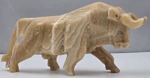 Statua scultura toro in pietra intagliata vintage MCM - Foto 1 di 10