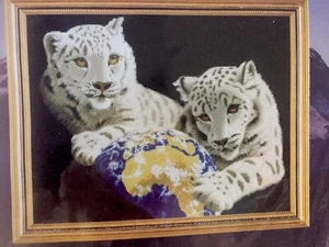 2 White Tigers Cross Stitch Kit  - Picture 1 of 5