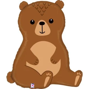 29" Woodland Bear Shape Jumbo Foil Balloon - Picture 1 of 1