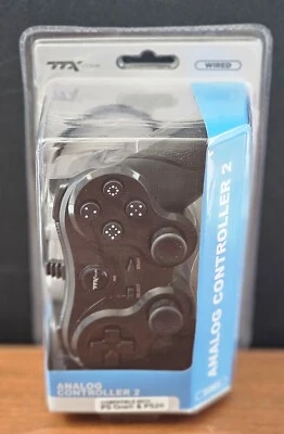 PS1 / PS2 PlayStation One & Two Analog Wired Game Controller (black) TTX Tech - Image 1 of 4