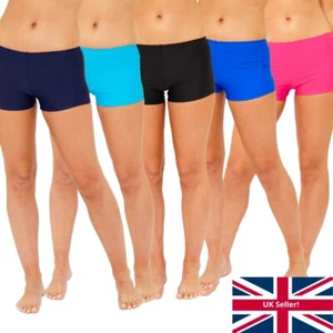 Scuba Womens Mix & Match Plain Colour Swim Shorts Bottoms Separates UK Seller - Picture 1 of 30