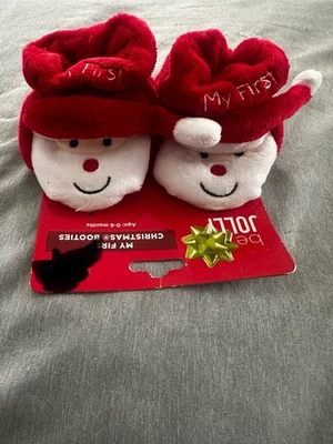 Мой первый 1-й Рождество младенца Baby ботинок туфли Санта-Клаус шляпа мальчика девочки DanDee - Изображение 1 из 4